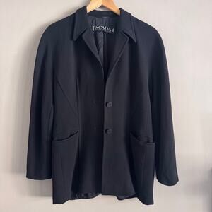 Escada Margaretha Ley Wool Blend Blazer Jacket in Black Workwear